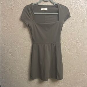 Stylish Gray Short Sleeve Dress